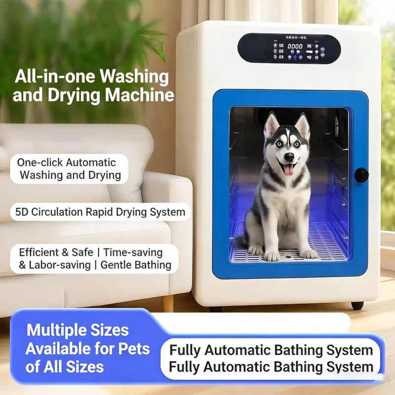 USMILEPET Fully Automatic Pet Wash and Dry in One Machine, Smart Ozone Cat and Dog Self-Service Bathing and Drying Machine