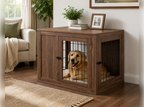 36 Inch Furniture Style Dog Crate with Cushion for Medium Dogs, Indoor Wire Cage