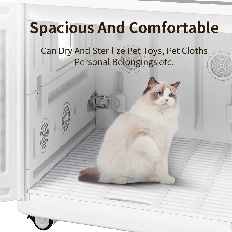 STLFLarge 100L Professional Smart Eco-Friendly Pet Hair Drying Box Fast Silent Dryer for Multi-Pet Dog Groomer Easy Use Bathroom