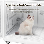 STLFLarge 100L Professional Smart Eco-Friendly Pet Hair Drying Box Fast Silent Dryer for Multi-Pet Dog Groomer Easy Use Bathroom