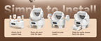 Self Cleaning Open Top Automatic Multiple Cat Litter Box, White