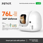 Extra Large Self-Cleaning Cat Litter Box, Enclosed Smart Toilet with Odor Control for Indoor Cats, Pet Furniture