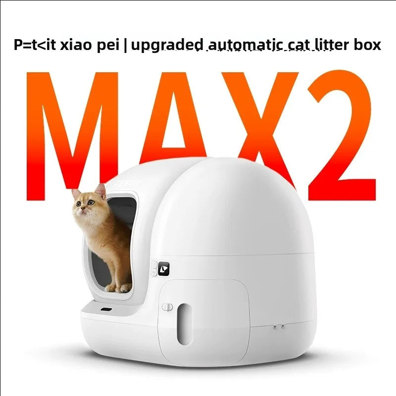 Extra Large Self-Cleaning Cat Litter Box, Enclosed Smart Toilet with Odor Control for Indoor Cats, Pet Furniture