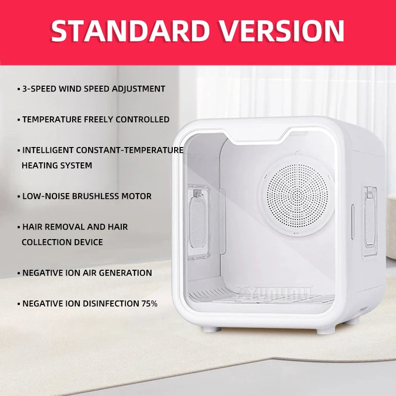 Automatic Quiet Large Capacity Drying Box,Pet Drying Box, Intelligent Hair Dryer,  Dog Cat Universal Dryer