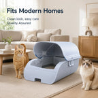 Cleaning Cat Litter Box for Automatic Odor Removal Sterilization Semi Enclosed