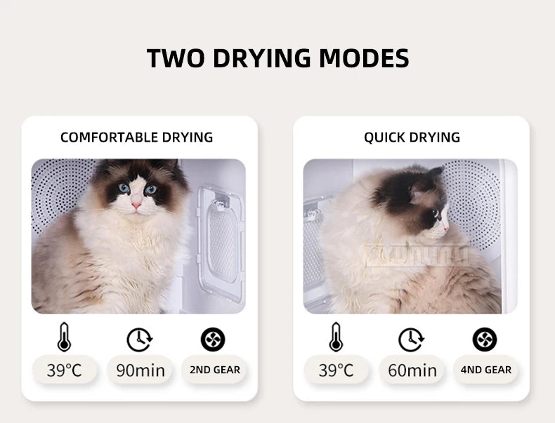 Automatic Quiet Large Capacity Drying Box,Pet Drying Box, Intelligent Hair Dryer,  Dog Cat Universal Dryer