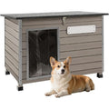 Dog House Outdoor & Indoor Anti-Chewing Iron e Dog Kennel Easy Clean and Assemble Openable Roo or Small to Medium Dog Breeds (32