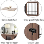 36 Inch Furniture Style Dog Crate with Cushion for Medium Dogs, Indoor Wire Cage